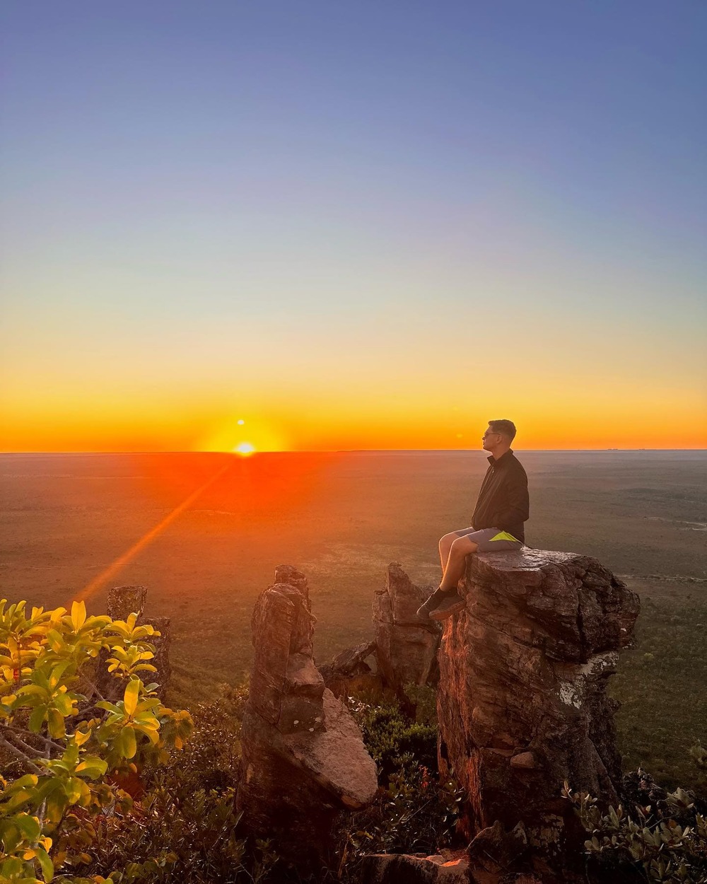 Coucher de soleil sur le parc d'etat de Jalapão 