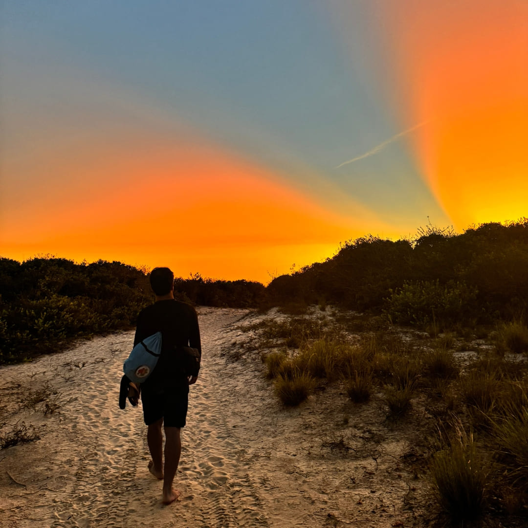Sunset at the dunes in Lencois Maranhenses trek