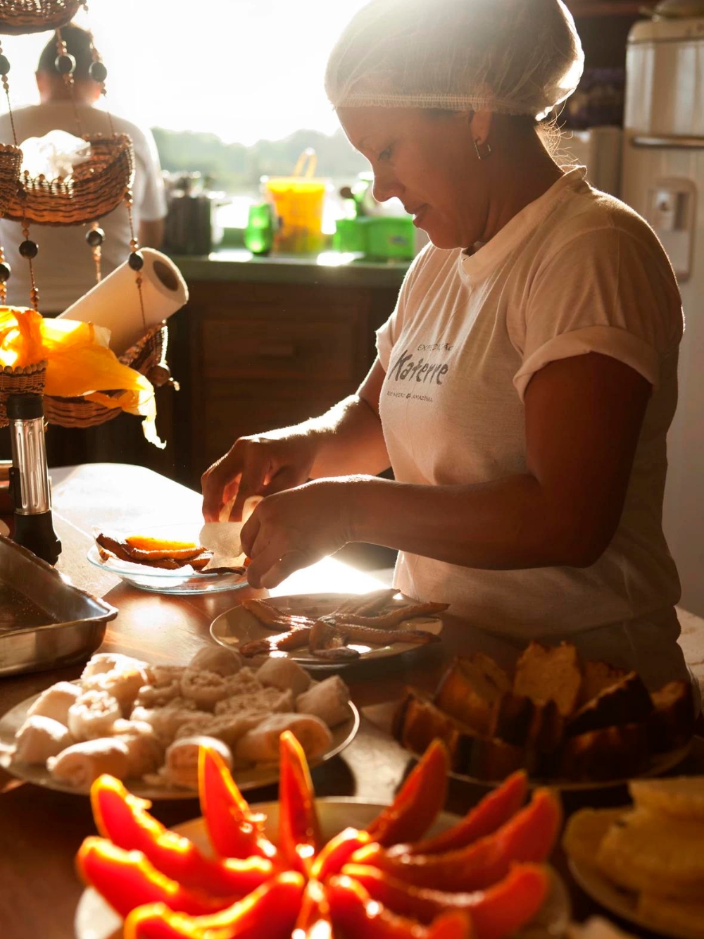Local breakfast food in the Amazon