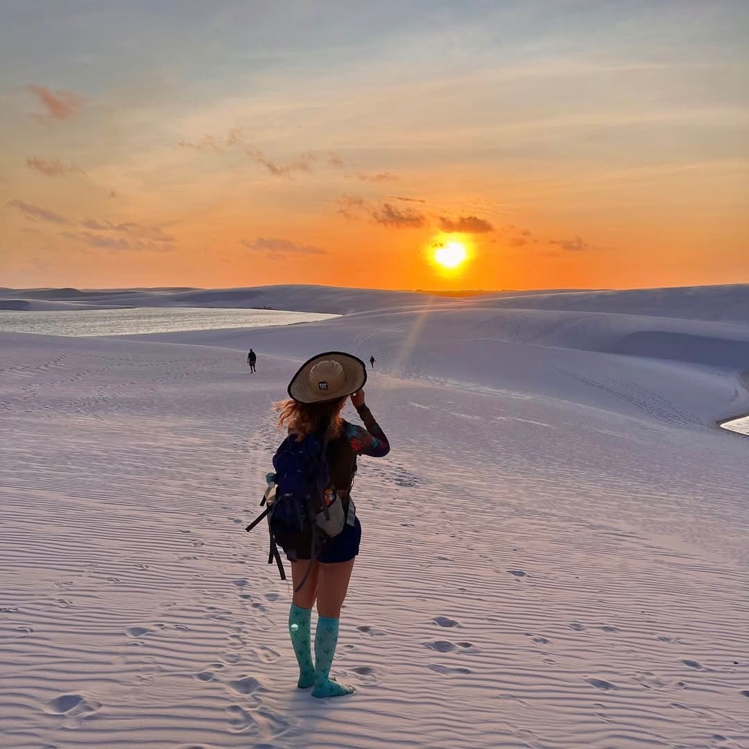 Zonsondergang kijken in Lencois Maranhenses