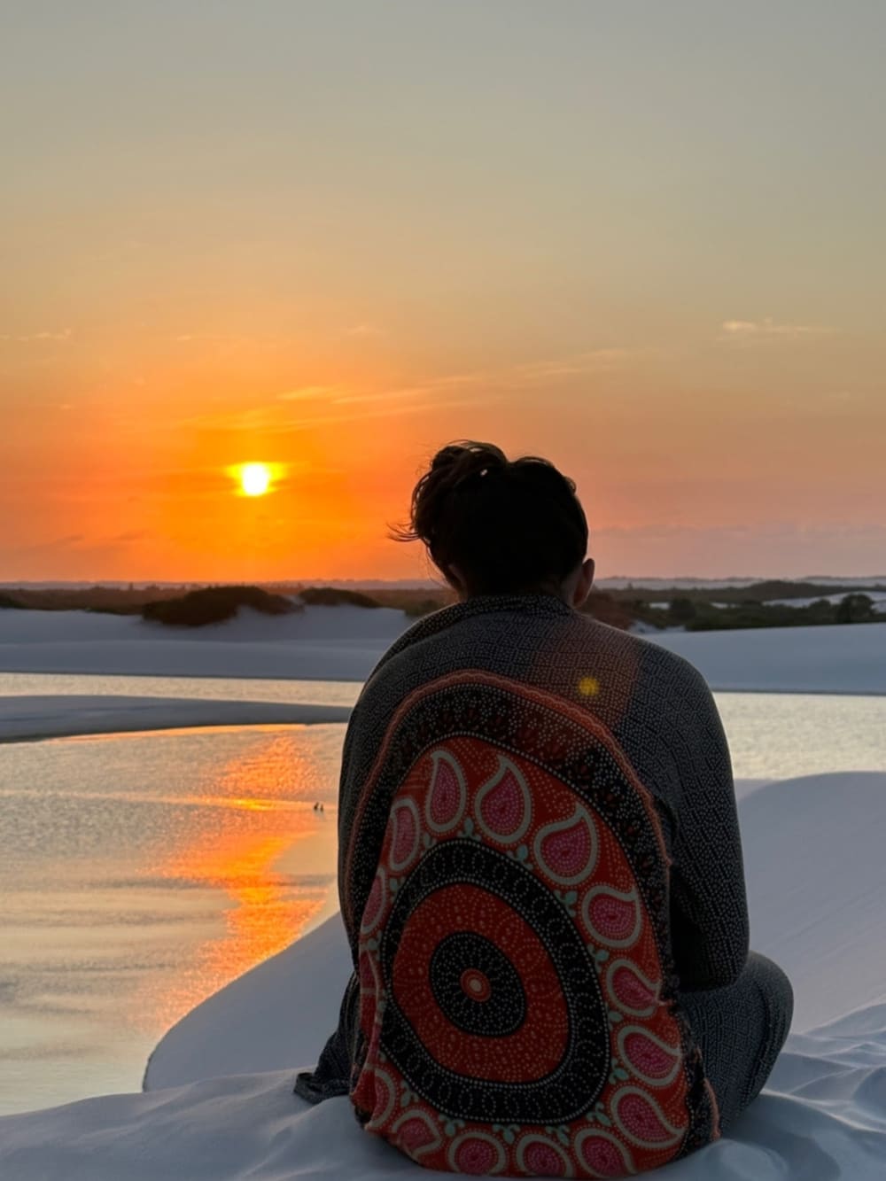 Sunset in the dunes during Lencois Maranhenses